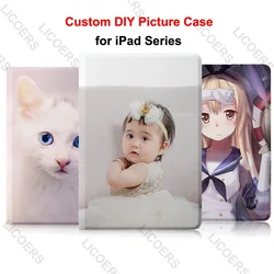 Custom DIY Photo Case for iPad Pro 13 2026 2025 2024 9.7 inch Air 12.9 11 10.5 Mini 3 4 5 Picture Tablet PU Cover Pen Slot Shell