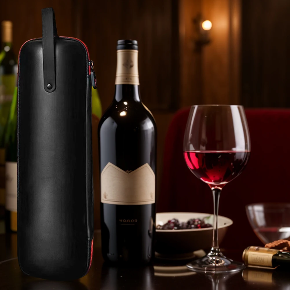 EVA Cooler Ice Bags Shockproof Single Red Wine Gift Box Waterproof Insulation Storage Wine Box with Hand Strap for Party Travel