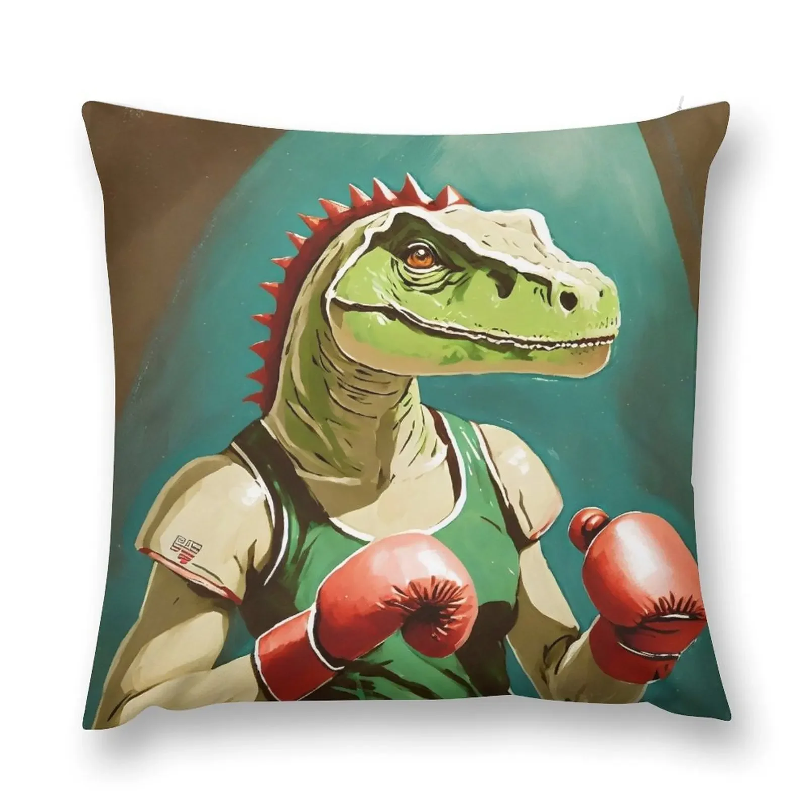 boxing dino rising champ Throw Pillow christmas pillowcases Sofa Pillow Cover pillow