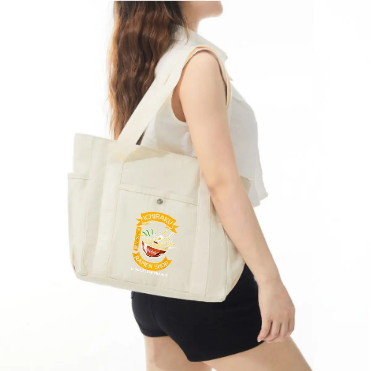 Ichiraku Ramen Shop Lightweight Single Shoulder Bag with Multiple Pockets for Student Class