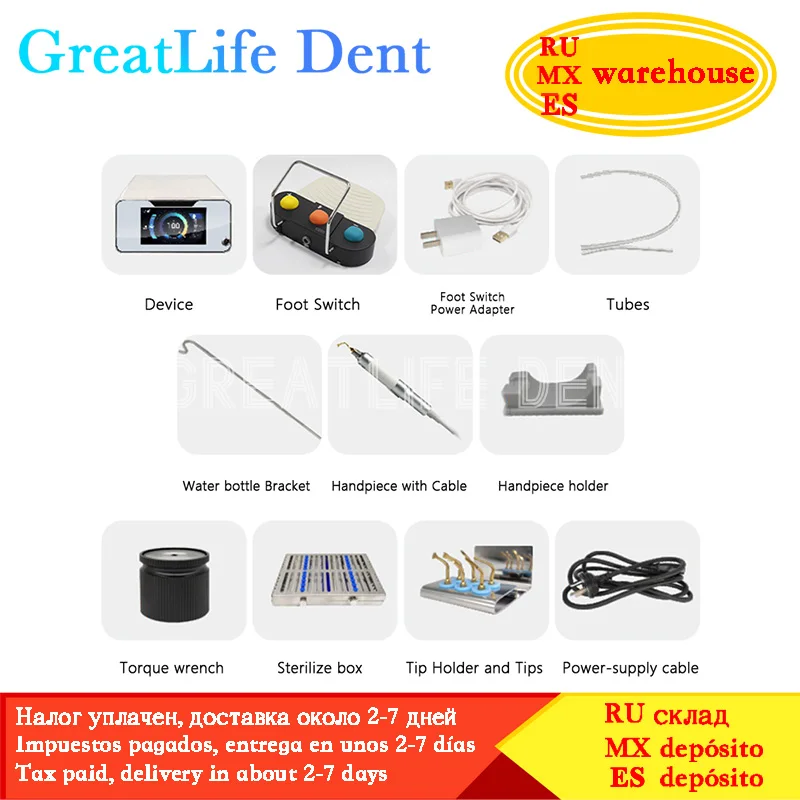 GreatLife Dent Refine AI-Bone II Endo Perio Surgical Equipment LED Handpiece Surgery Bone Knife LED Ultrasonic Bone Cutter