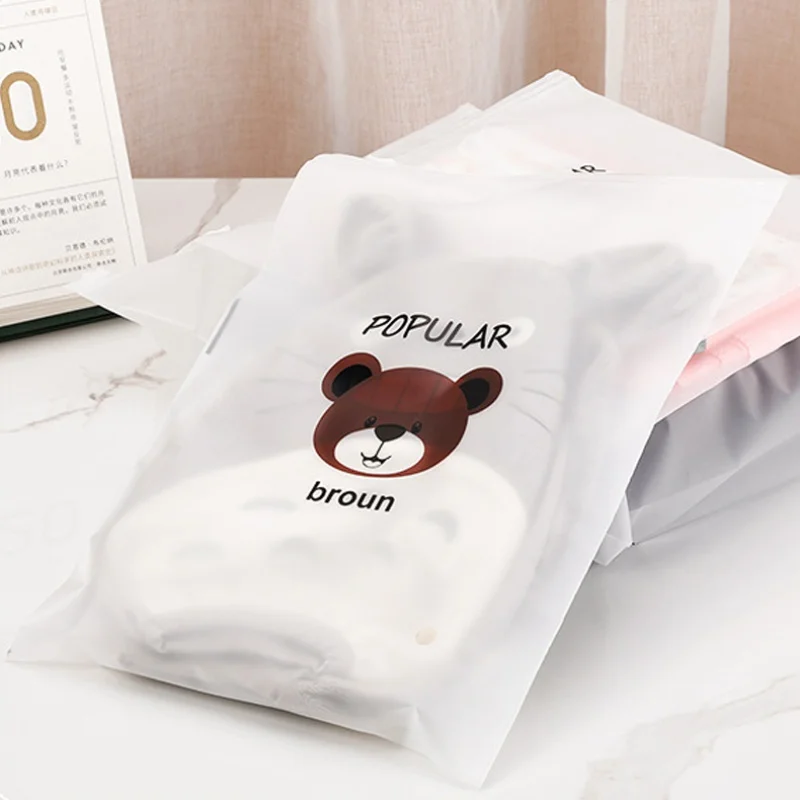 20 00piece.Custom.Customize Logo Plastic Package Eco Friendly Cpe Frosted Ziplock Clothes Packaging Garment Clothing Bl