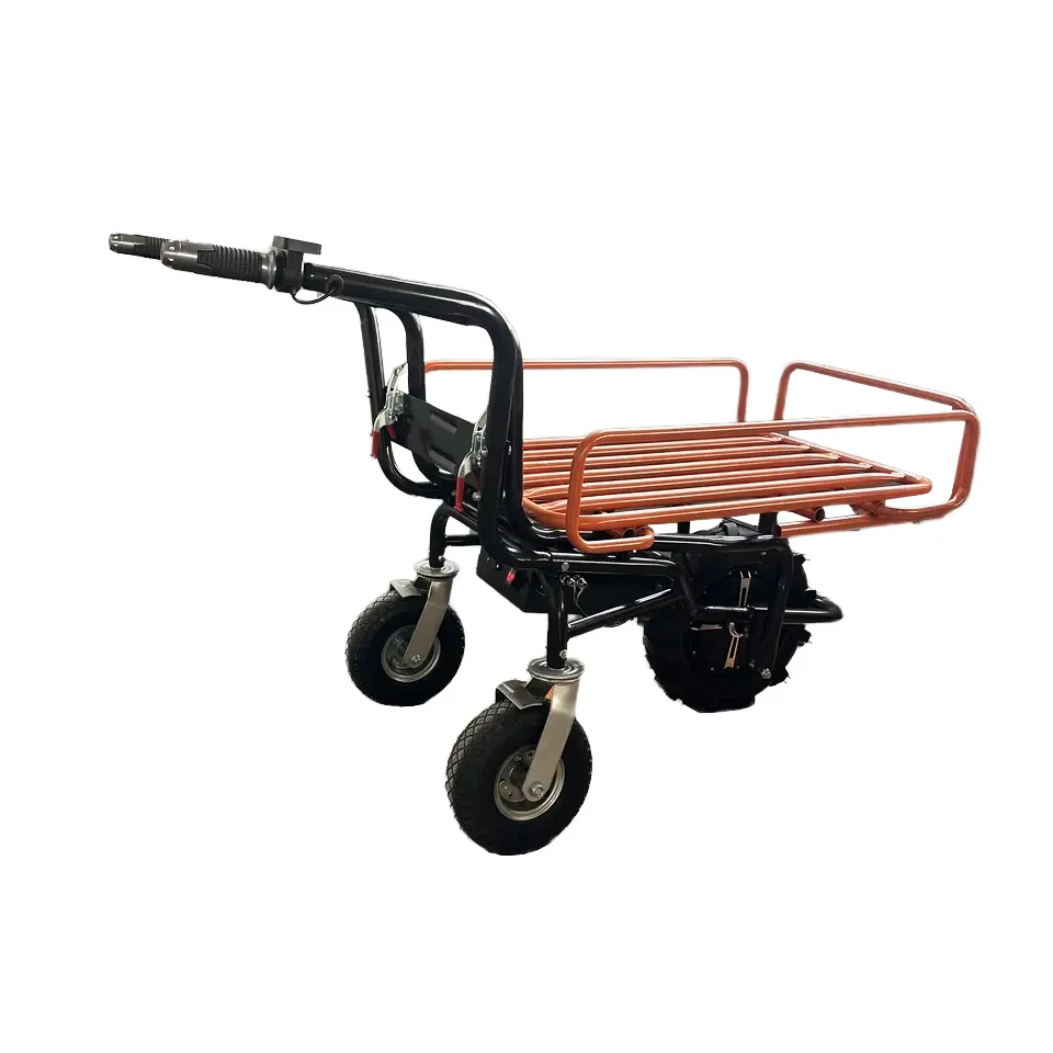 

Easy-Charging 3-Wheel Metal Agricultural Electric Vehicle Unicycle Handcart for Farm Orchard Transportation Portable Mesh