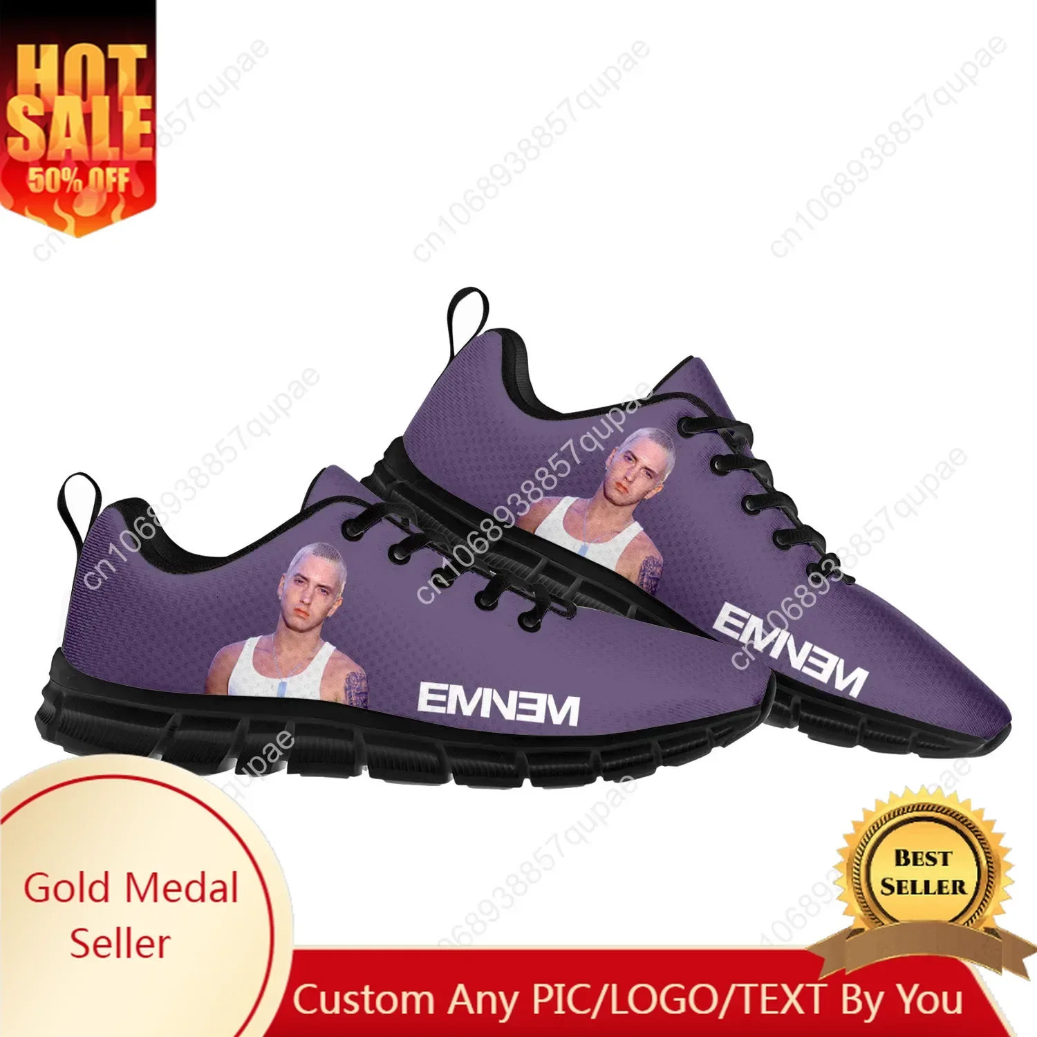 

Eminem Hip Hop Rapper Music Popular Sports Shoes Mens Womens Teenager Sneakers Custom High Quality Couple Shoes