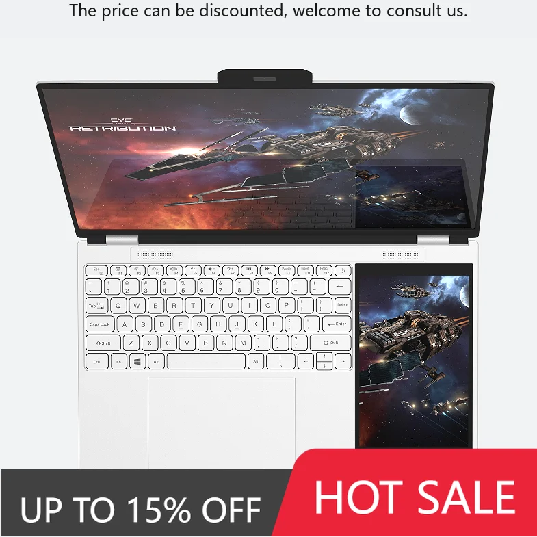 

Best Selling Cheapest Oem Dual Monitor Intel Celeron N100 15 Inch 7Inch 128Gb 256Gb 512Gb 1Tb Ssd Double Screen Touch Laptop