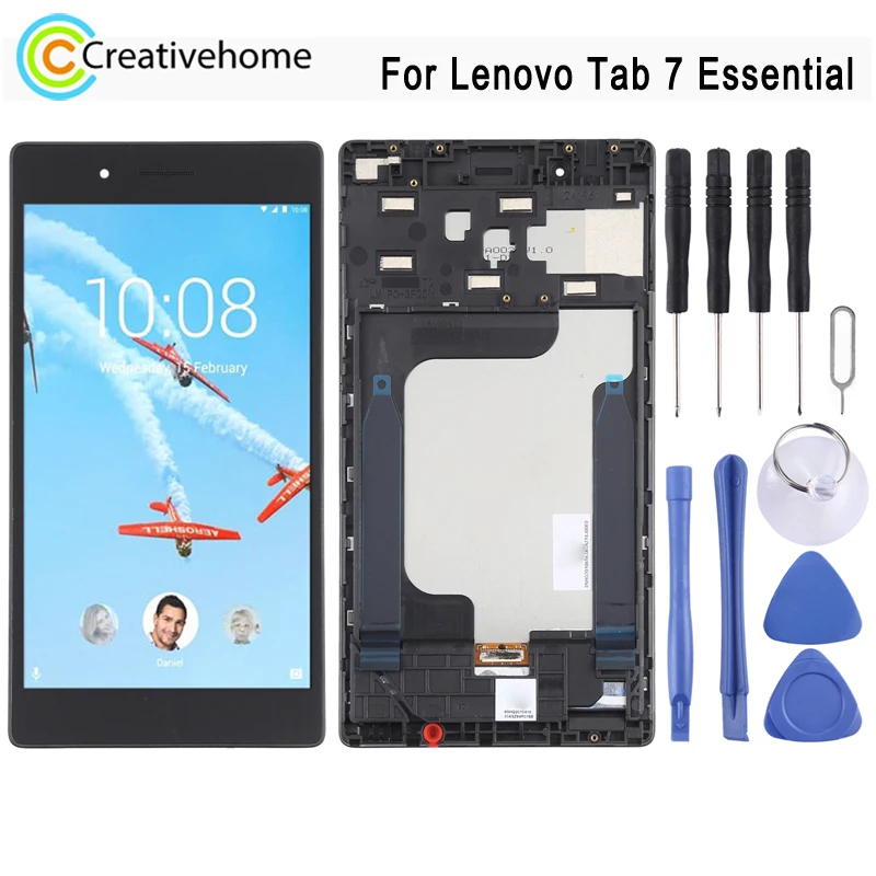 

7-inch LCD Screen with Frame For Lenovo Tab 7 Essential TB-7304F TB-7304i LCD Display and Digitizer Full Assembly Replacement