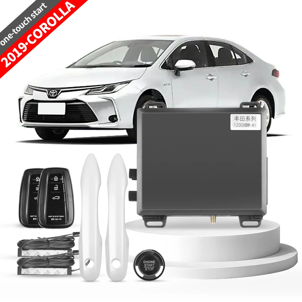 

For Toyota 2019 Corolla Car Alarm With Autostart Push One Button Auto Start Stop Keyless Entry System Smart Key Remote Start Kit