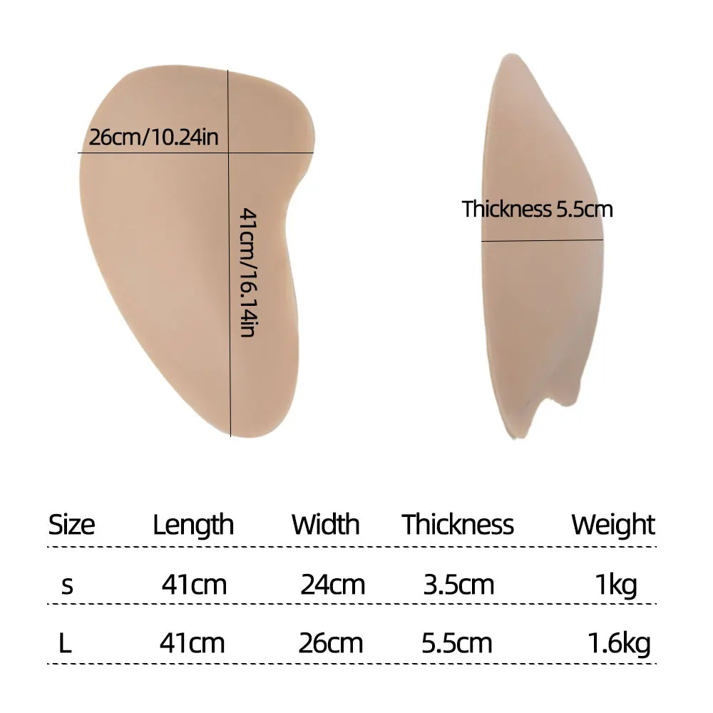 YUERUGOU Silicone Hip Pads Enhancer Removable Full Shapely Beauty Butt Lifter Fake Ass Shemale Drag Queen Cosplay Crossdresser