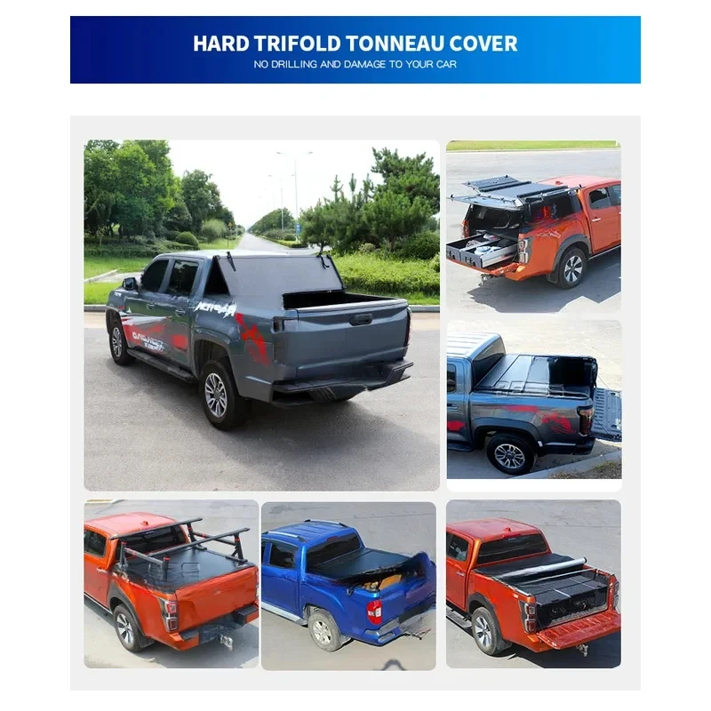 Factory Hot SaleHot Selling Retractle Tri-Fold Tonneau Pickup Truck Bed Roll Up Cover