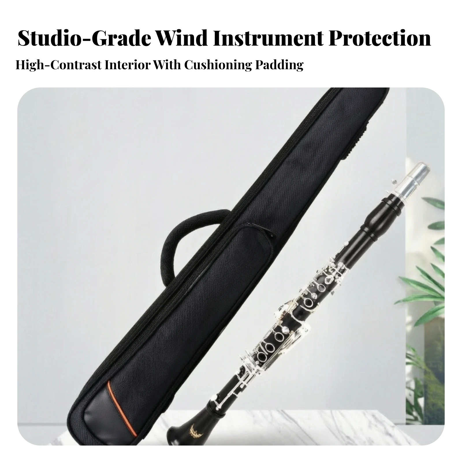 Canvas Instrument Case with Shoulder Strap Safeguarding Electronic Wind Instrument Bag with Handle Portable Scratch-Resistant