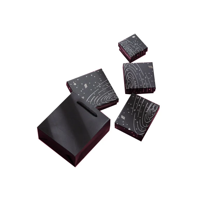 Customized. Cloud Tiandigai Jewelry Box Ear Stud Necklace Ring Bracelet Display Box Jewelry Box Small Box Packaging Box Set