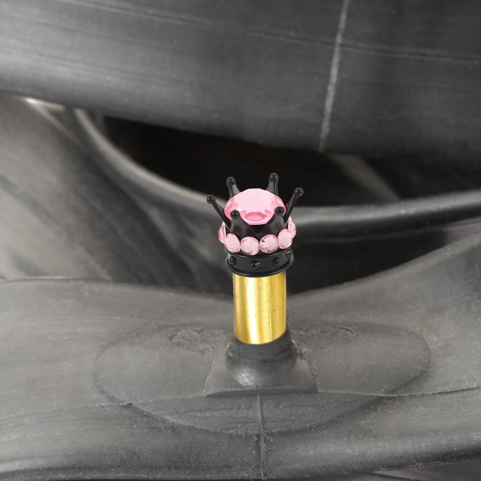 

4pcs Tire Valve Caps Replacement Auto Tire Caps Plastic Car Accessories Tyre Rim Stem Covers Air Stem Cap Pink Durable Wheel