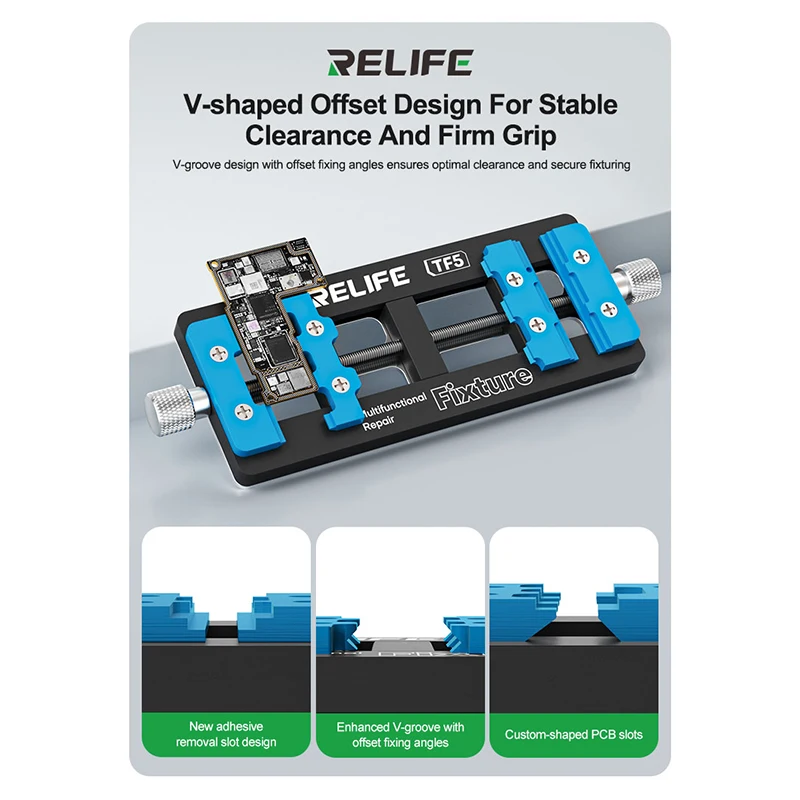 RELIFE TF5 Dispositivo di riparazione multifunzionale Alta compatibilità per vari strumenti di riparazione del supporto per schede madri di telefoni cellulari