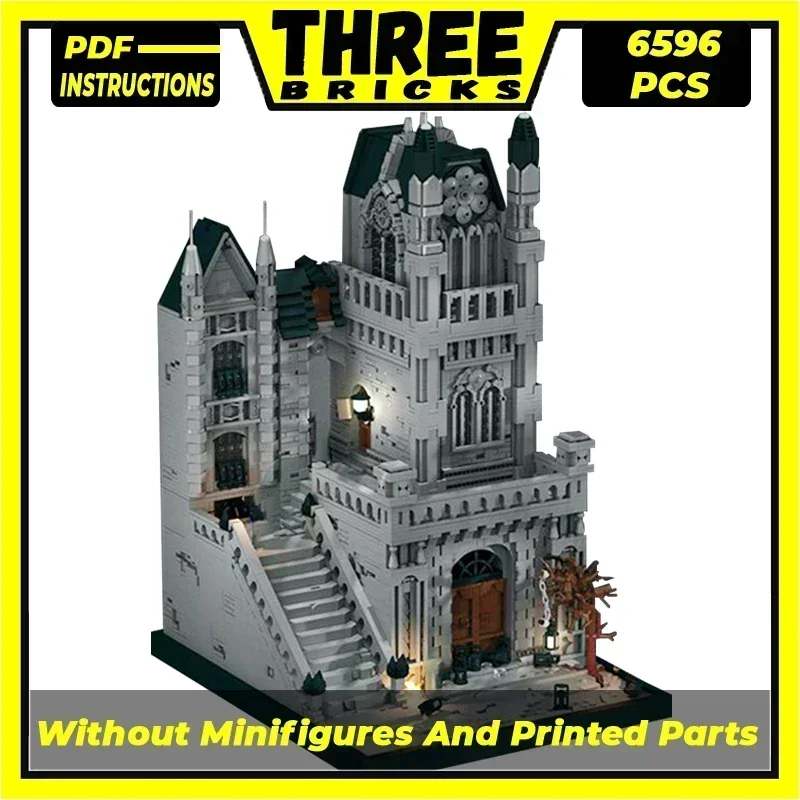 Moc Bausteine Berühmte Spiel Stadt Modell Die Straßen Von Yharnam Technologie Modulare Blöcke Geschenk Weihnachten Spielzeug DIY Sets Montage