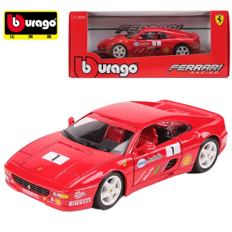 

Bburago 1:24 Ferrari F355 Challenger Racing Supercar модель автомобиля из сплава декоративная коллекция игрушечные Инструменты подарки для детей