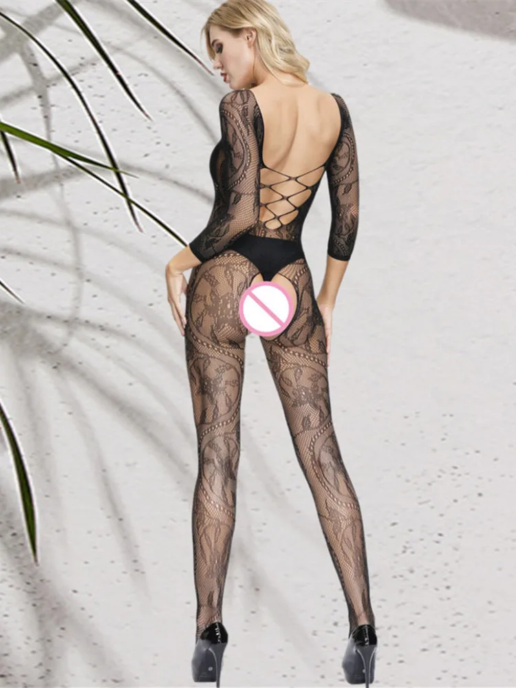 Hot Women\'s 18 Styles Sleepwear Transparent Fishnet Net Tights Lingerie Clothing Erotic Full Body Stocking Costumes Porn Pajamas