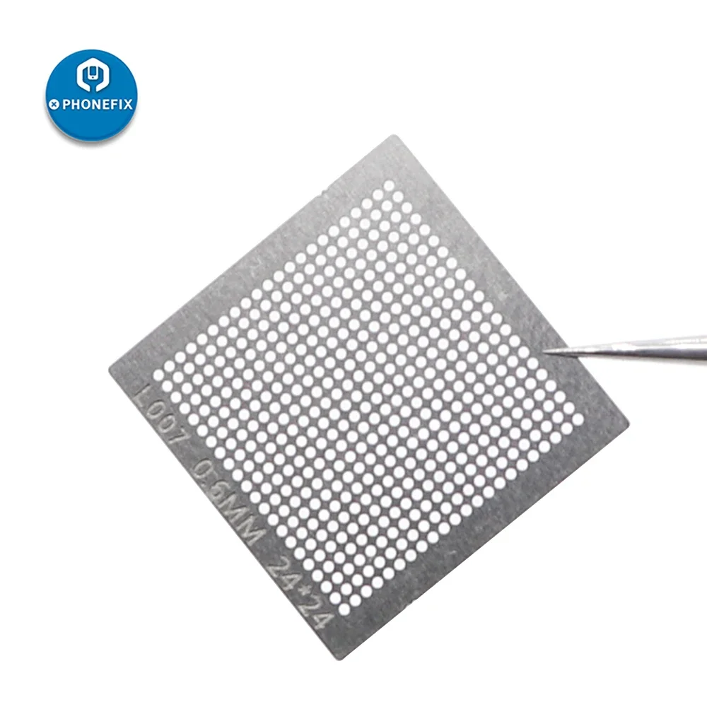Kit BGA Reballing Stencil Universale di Alta Qualità 18pcs 0.3/0.35/0.5/0.55/0.6/0.76mm Reballing Netto per il Telefono IC Saldatura di Riparazione