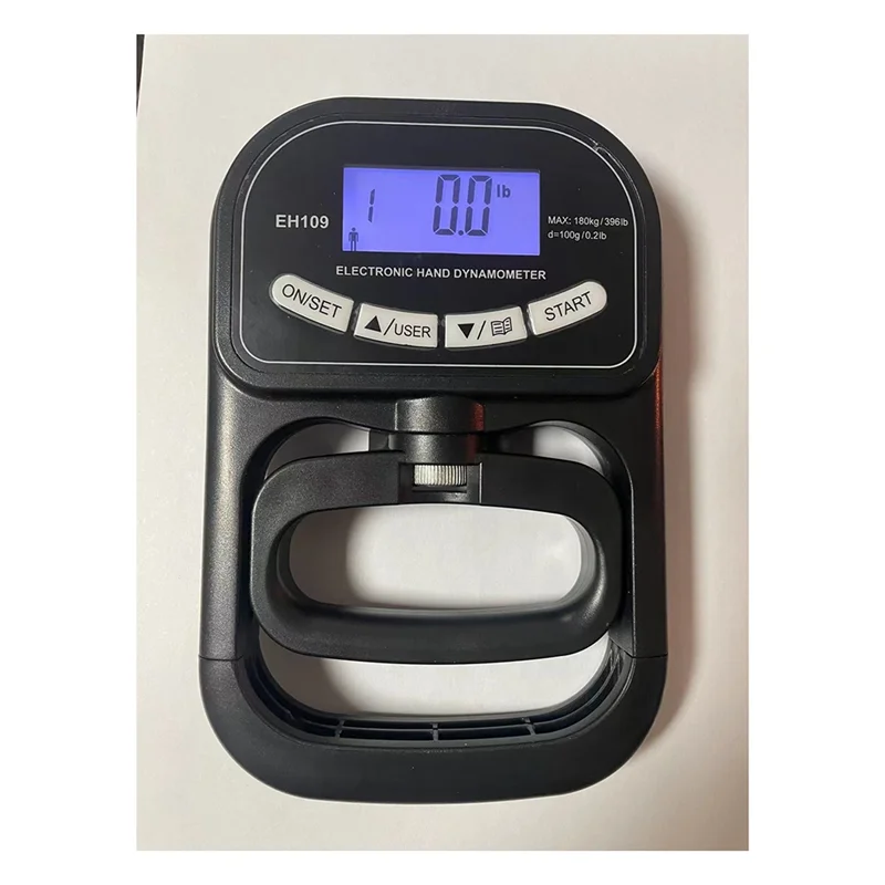 396Lbs/180Kg Grip Strength Tester Digital Hand Dynamometer Meter USB LCD Screen Hand Grip