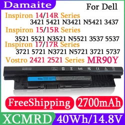 XCMRD-Bateria do portátil para Dell, Inspiron 15, 3000 Series, 3542, 3543, 17, 3721, 3737, 15R, 5537, 17R, 5737, 14, 3421, 14R, 5421, latitude 3540