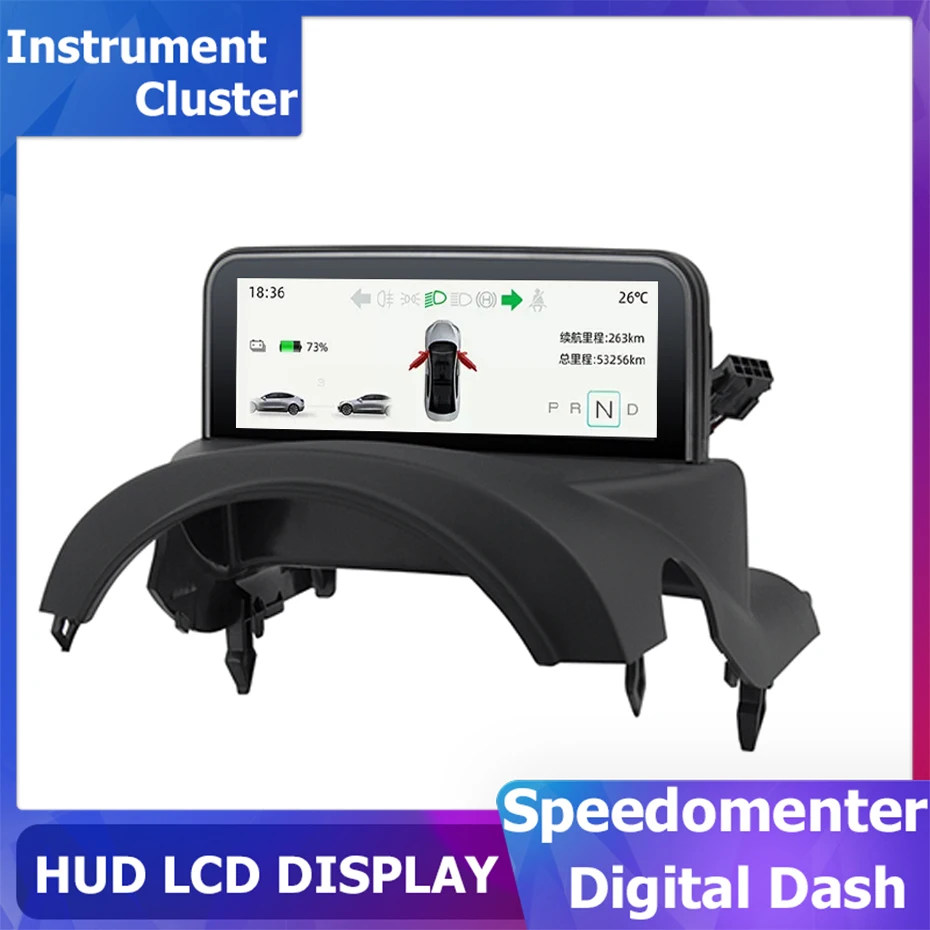 

Digital Virtual Cockpit Dashboard For Tesla Model Y 3 2017-2023 Mini Screen Instrument Cluster Multifunction Panel Speedometer