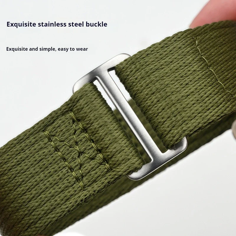 Nylon Strap 20mm 22mm for Seiko for Tudor Hook and Loop Fastener Watch Band Men Military Waterproof Wrist Bracelet for Omega view 4