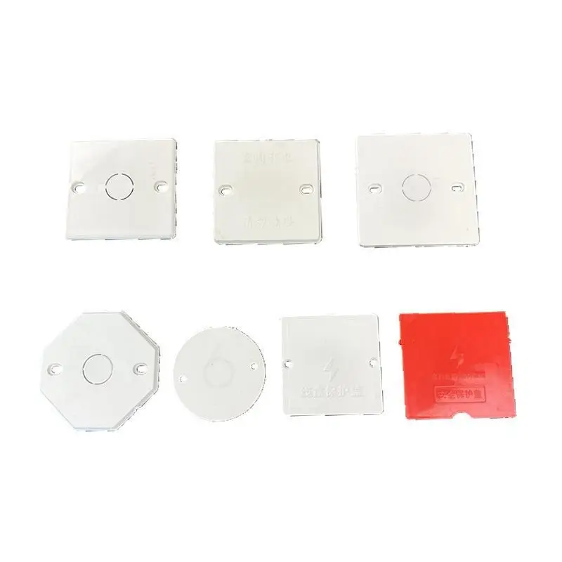 PVC Electrical Junction Box Covers Sturdy Build Multiple Shapes For Home Renovation Electrical Projects