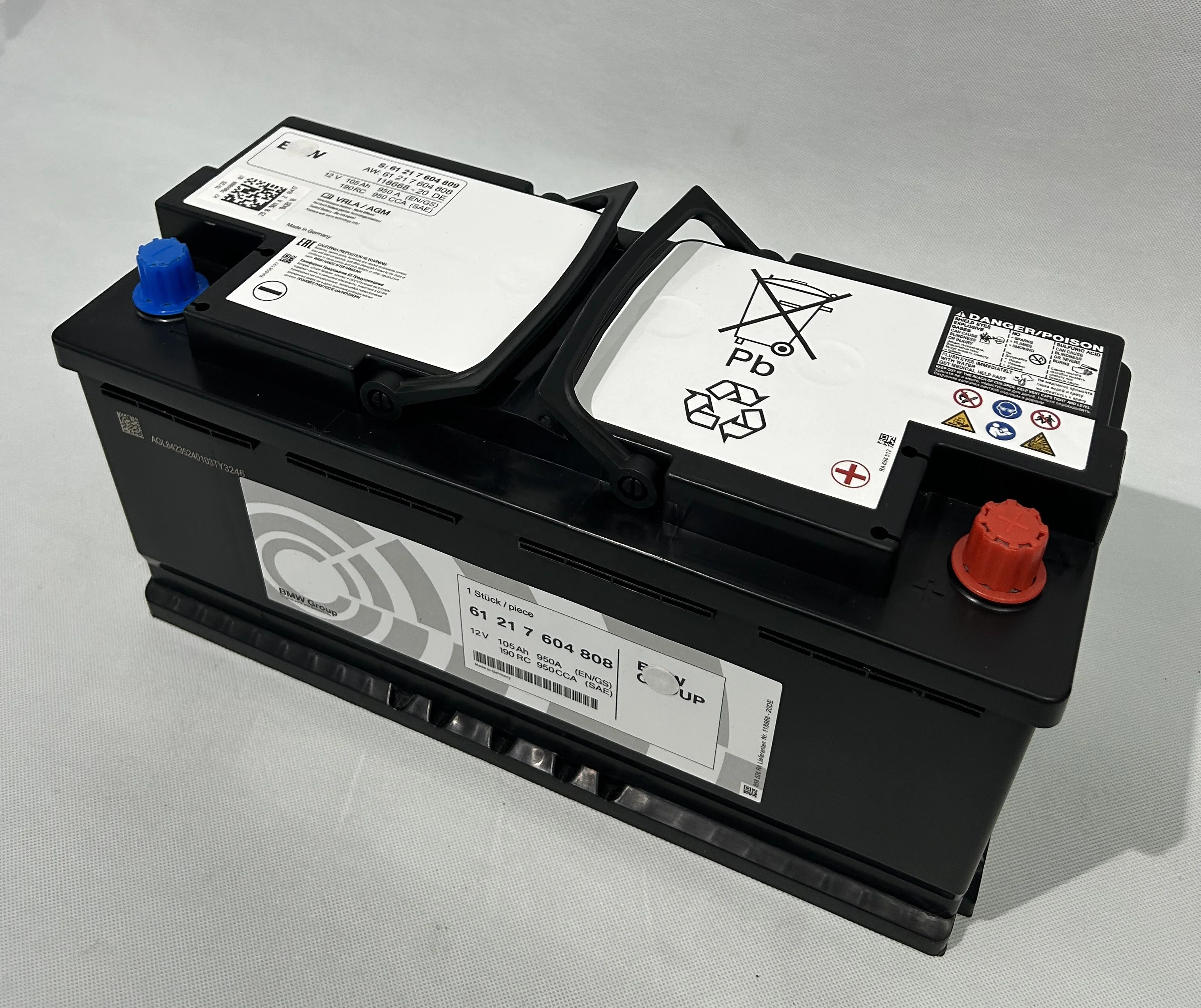 Горячая Распродажа, батарея 12 В 6121 Ач, сменная батарея AGM для запуска и остановки автомобиля, модель 7604 808