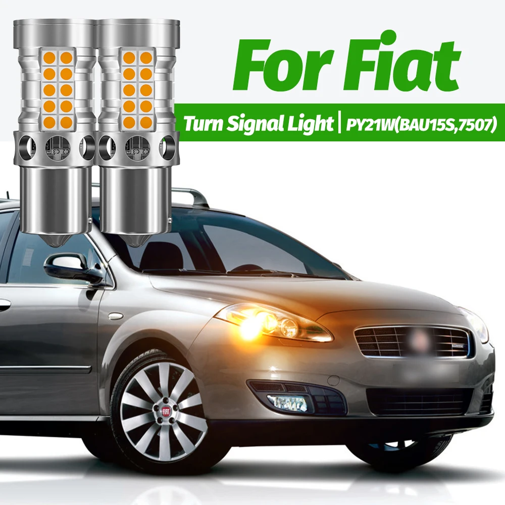 

2pcs LED Turn Signal Light Blub Lamp PY21W 7507 BAU15S Canbus For Fiat Croma Ducato 2002-2013 Idea Panda Punto 1994-2010 Siena