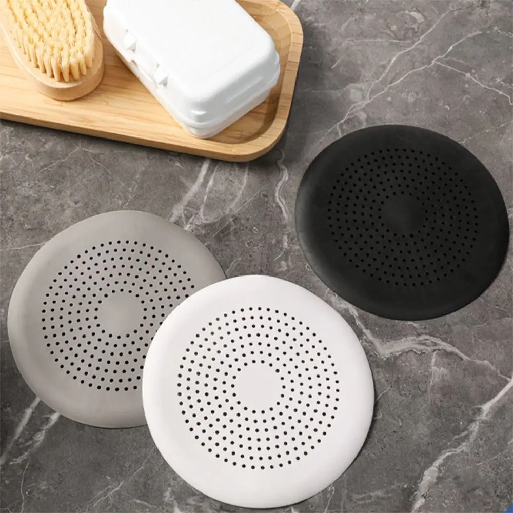 TPR Floor Drain Filter Roundness Square Bathtub Drain Strainers Kitchen Strainers Bottom Sucker Hair Drain Catcher Easy To Use