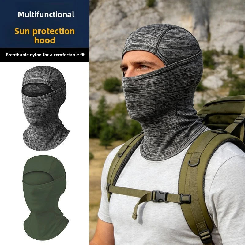 Balaclava Face Mask Breathable Nylon Ice Silk Full Face Neck Cover Adjustable for Summer Motorcycle Riding