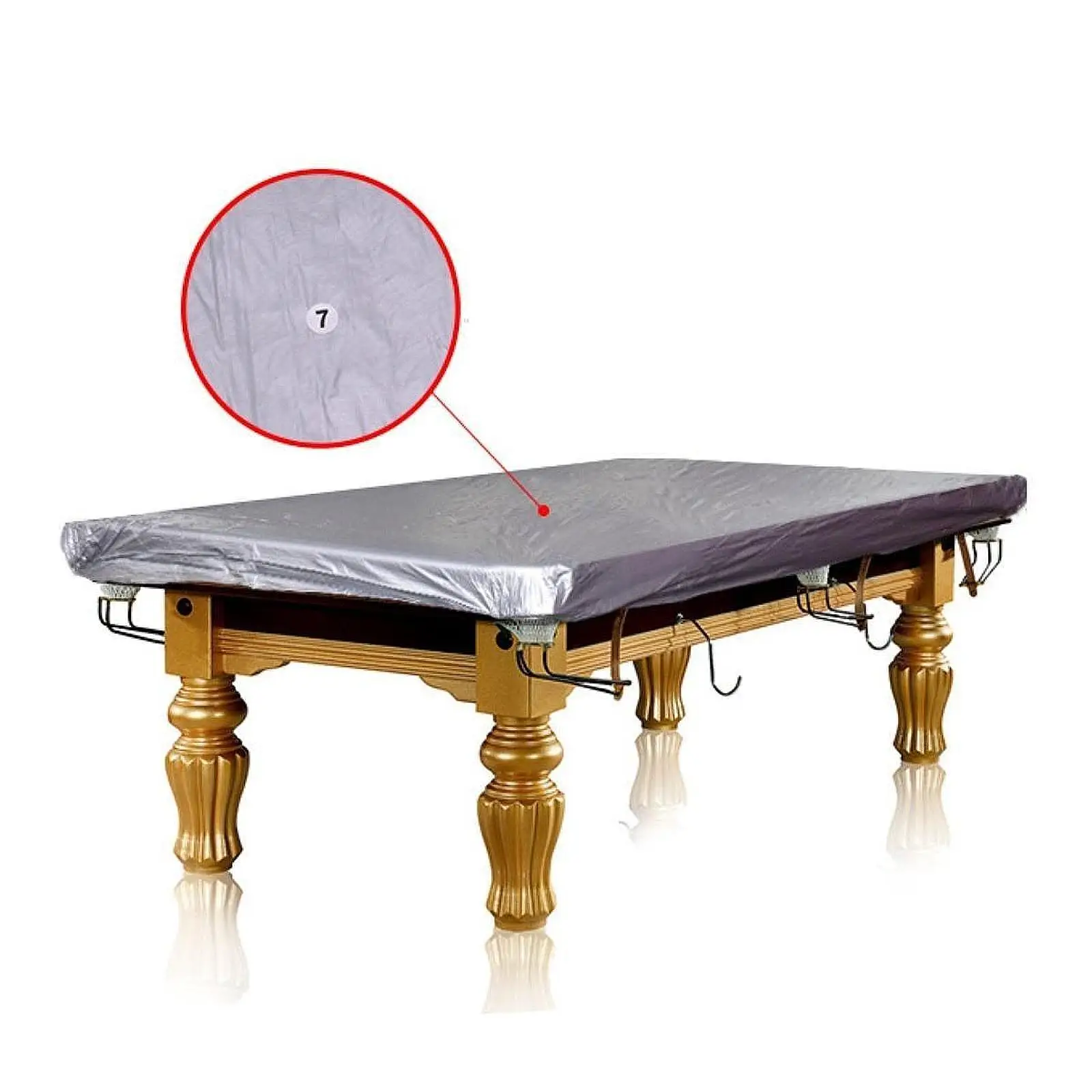 

Pool Table Cover Dustproof Billiard Snooker Table Cover for Games Office Bar 240cmx130cm