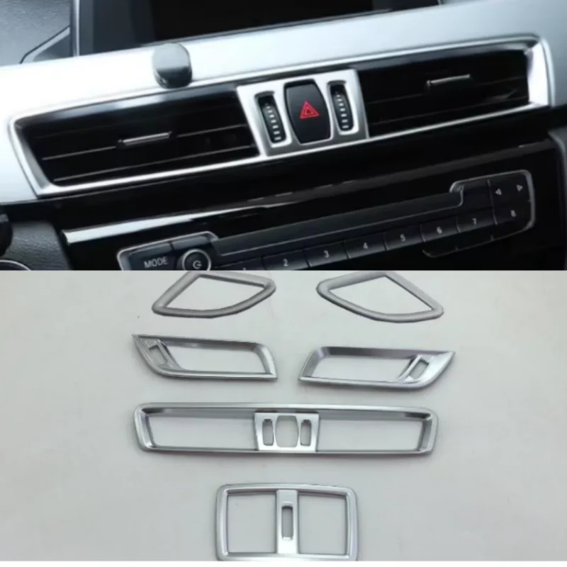 

LHD For BMW X1 F48 2016 - 2021 Car Center Console Air Conditioner Outlet Decoration Cover Vent Trim Frame Sticker
