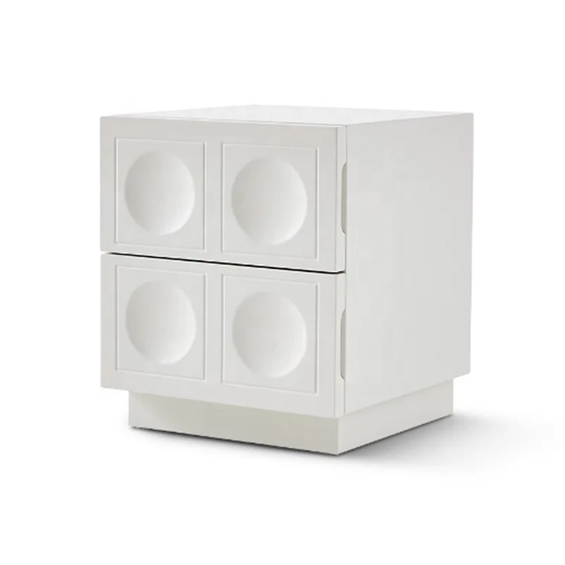 

Cream Style Nightstand Bedroom Modern Small Apartment Simple Retro Storage Bedside Cabinet