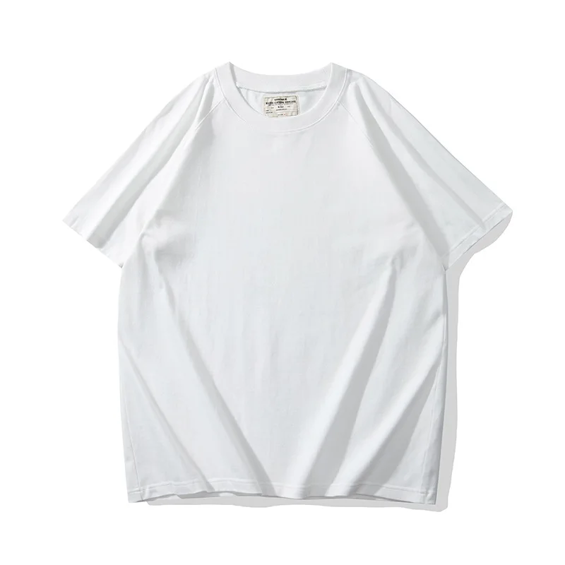 OKONKWO Basic solid color raglan sleeve T-shirt 300g heavy solid color short sleeve thick T-shirt