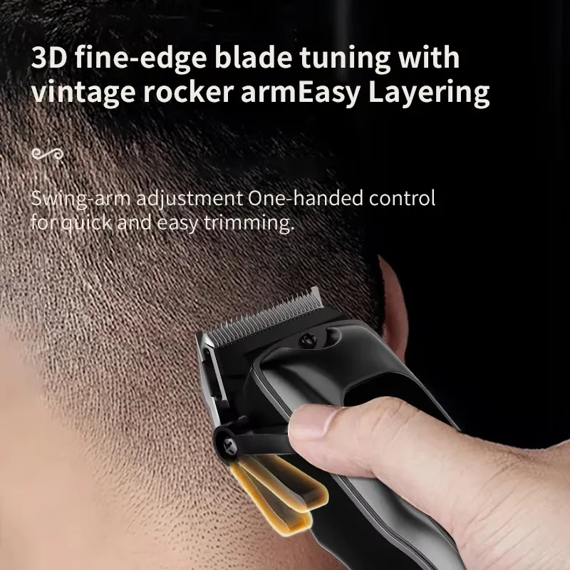 Professional high-quality black electric push shear portable body shaving set cordless nose hair trimmer