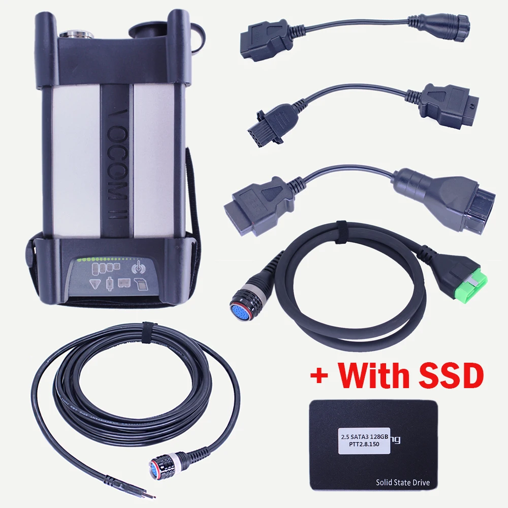 For Vo-lvo VOCOM II 88830400 VCADS PRO Premium Tech Tool for Truck Excavator Diagnostic Kit with PTT V2.8 Software