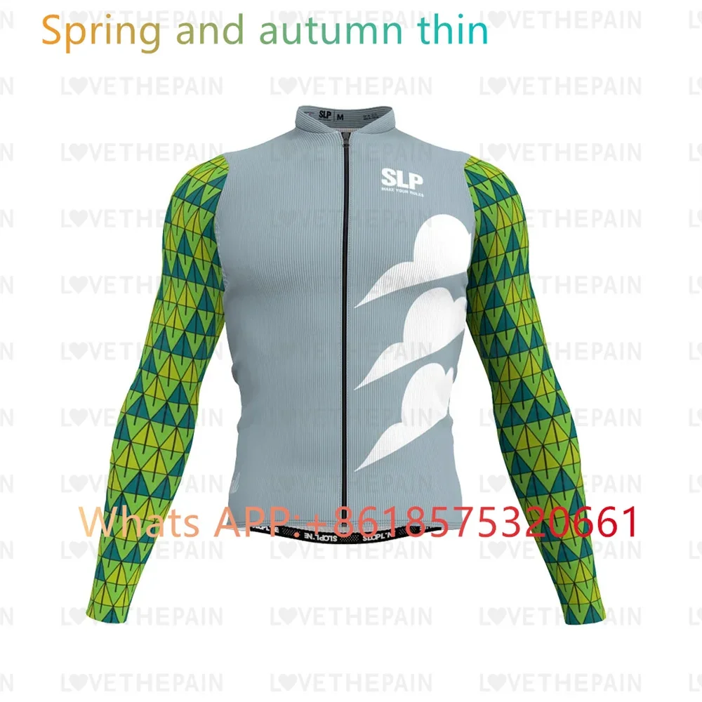 SLP Summer Thinly cycling top Cycling Long-sleeved Breathable Clothing Jersey Men's mtb Spring autumn Thin Cycling Jersey 2024