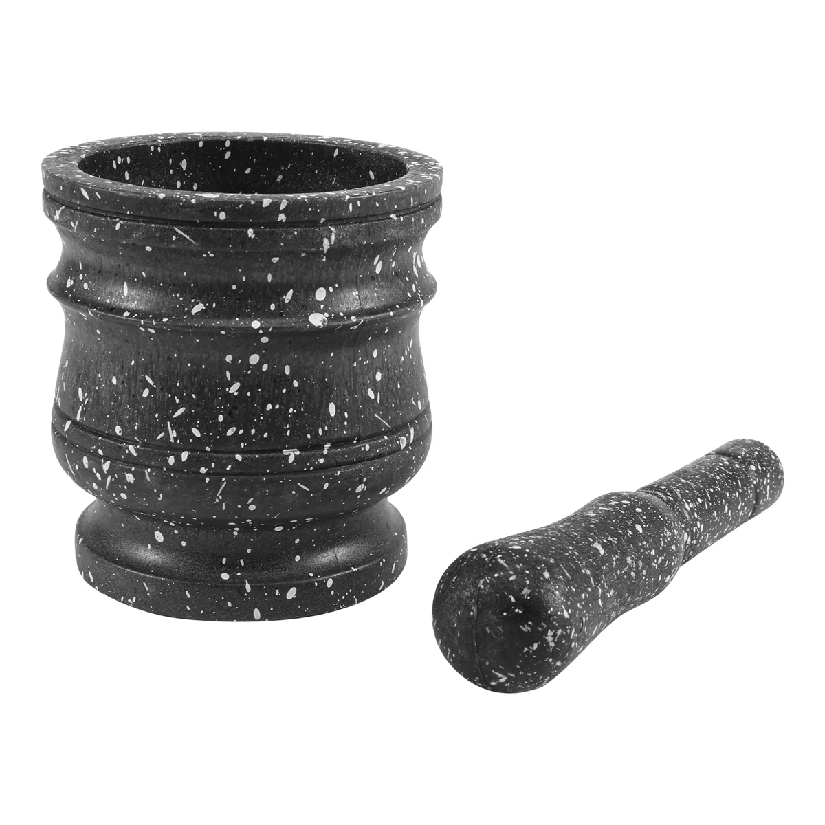 Granite Pattern Pestle Set Stone Herb Spice Grinder Solid Grinder Cooking Set