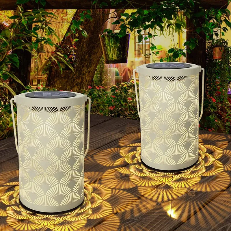 Farol Solar de mesa impermeable, lámpara colgante de jardín, decoración con mango