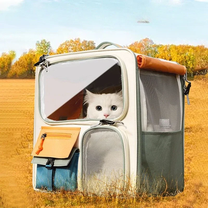 Cat bag out large-capacity suitcase, multi-cat pet portable cat multi-functional wheel trolley case