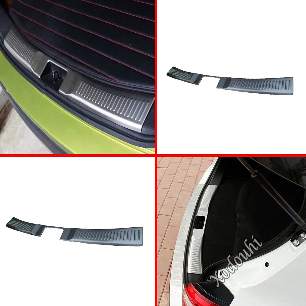 

Car Inner Inside Rear Bumper Trim Stainless Steel Scuff Sill Trunk Plate Pedal For Suzuki S-Cross Scross Sx4 2014 2015 2016 2017