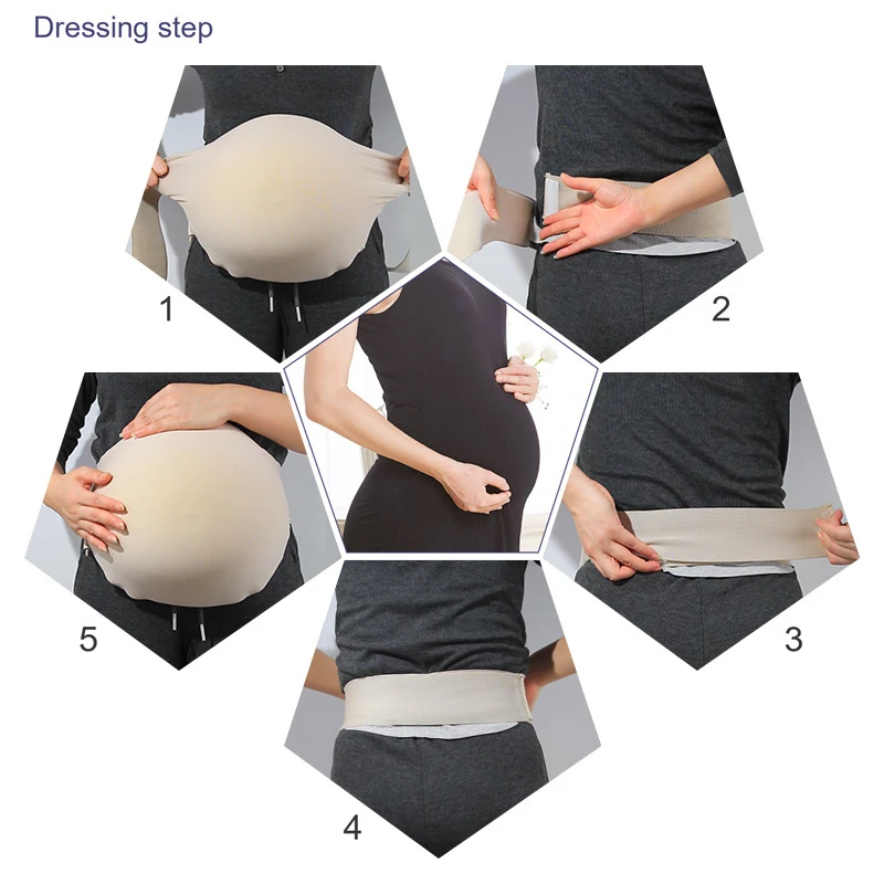 LERVANLA Memory Foam Fake Belly Fake Pregnant Belly Props Transformation Belly Light  Cotton Unisex Belly