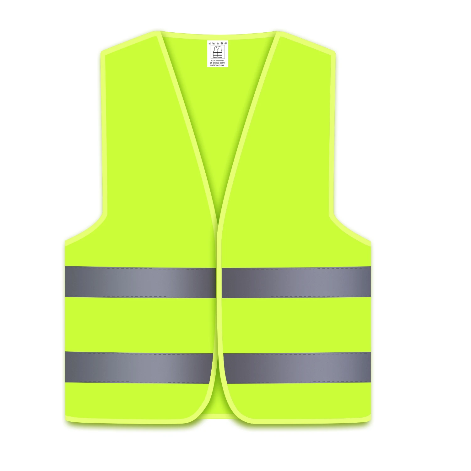 1 Packs Hi Vis Reflective Vest, High Visibility Safety Vests for Men, Women, Neon Yellow/Green Color