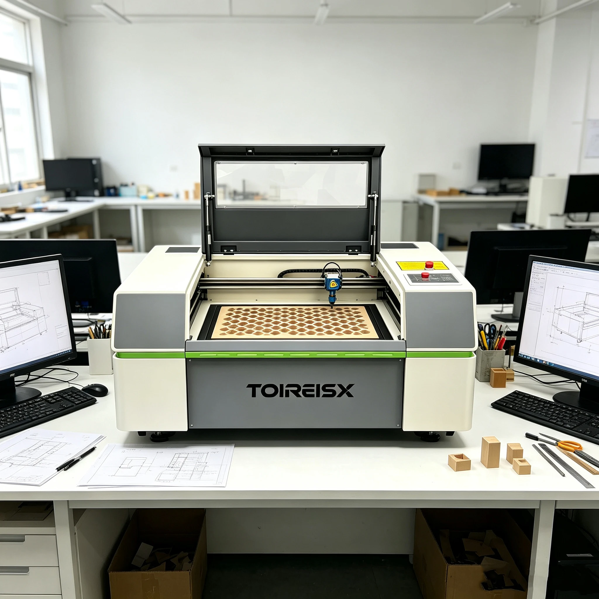 TOIREISX 50W CO2 Laser Engraving Machine DIY Engraver DSP Computer Control Engraver For Wood Leather 600×400mm Engraving Area