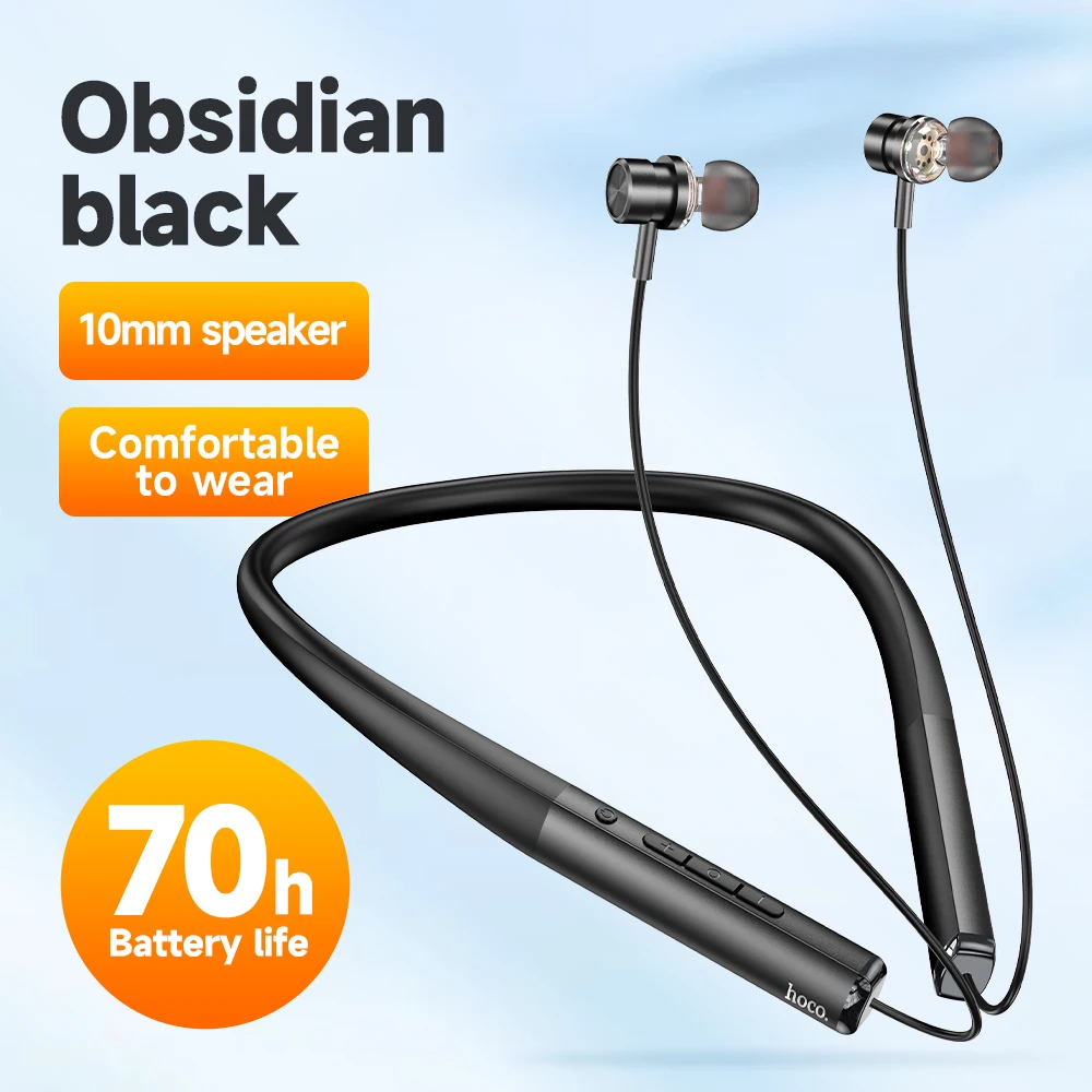 

HOCO ES71 Neckband Wireless Earphones Sports Headsets Neck-Mounted Bluetooth Headphones HiFi Sounds For Mobile Phone With Mic