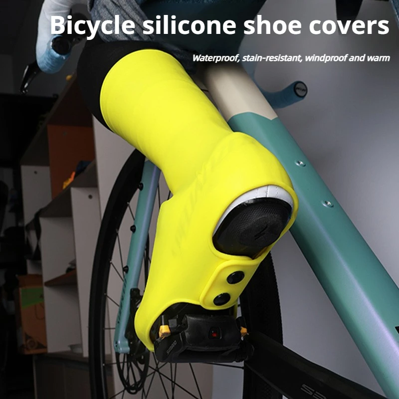 

Road Cycling Shoe Covers Silicone Material Waterproof Thermal Insulation Easy to Clean Design for Mountain Biking Road Cycling