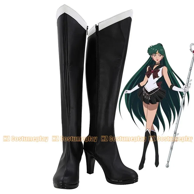 

Sailor Pluto Meiou Setsuna Tlisted Meioh Аниме Настроить Косплей Туфли на высоком каблуке Сапоги