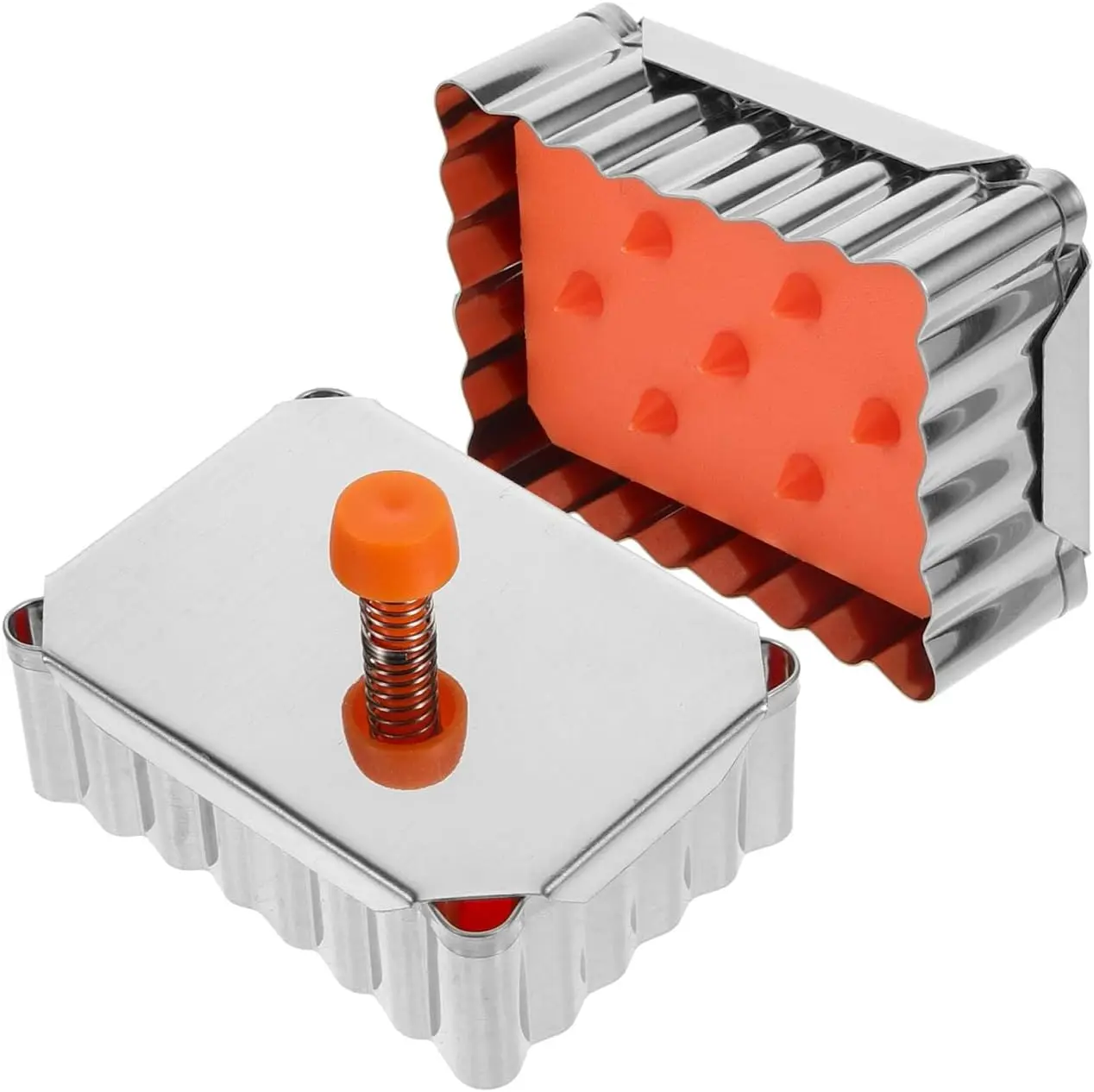 

Резаки 2,3-дюймовые формы для печенья с толкателем, формы для выпечки печенья, формочки для масла из нержавеющей стали для печенья своими руками, хлеба