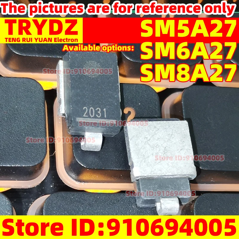 30-5pcs SM5A27 SM6A27 SM8A27 5A27T 6A27T  DO-218AB Automotive computer board TVS transient suppression surface mount transistor