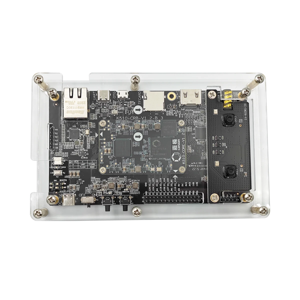 Kendryte K510 Developer Kit K510 CRB-KIT 64-bit RISC-V 2.5 TOPS INT8 TOF 3D AI Deep Learning Support three Camedual-core@800MHz